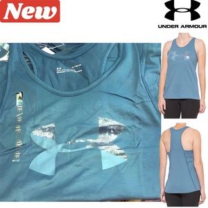 ⬇️SALE‼️🆕 Under Armour HeatGear® Graphic Big Sparkle Logo Tank